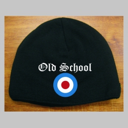 Old School čierna pletená čiapka stredne hrubá vo vnútri naviac zateplená, univerzálna veľkosť, materiálové zloženie 100% akryl